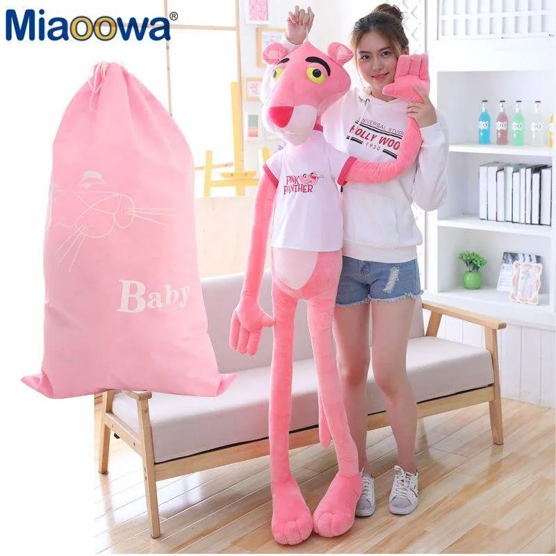 55-145cm Hochwertige große Babyspielzeug Spielzeug Niedlich Naughty Pink Panther Plüsch Gefülltes Puppenspielzeug Home Decor Girl Kawaii Geschenk