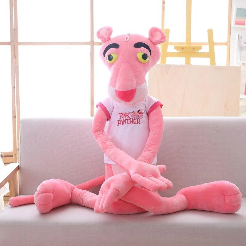 55-145cm Hochwertige große Babyspielzeug Spielzeug Niedlich Naughty Pink Panther Plüsch Gefülltes Puppenspielzeug Home Decor Girl Kawaii Geschenk