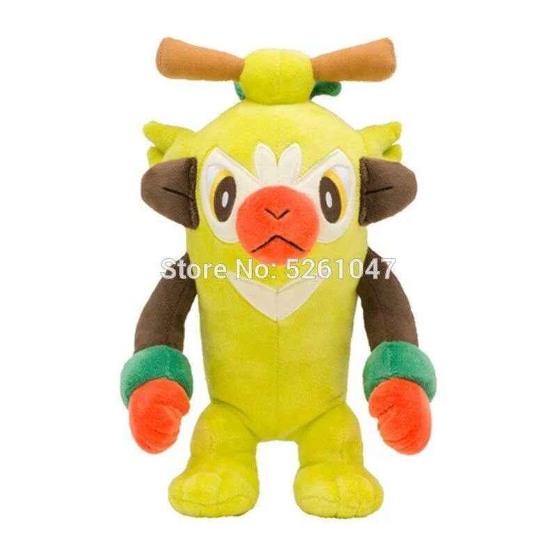 Original Pocket Monster Thwackey Plüschpuppe Schwert Schild Stofftier Süße Poke Figur 20cm Kindergeschenk (20cm hoch)