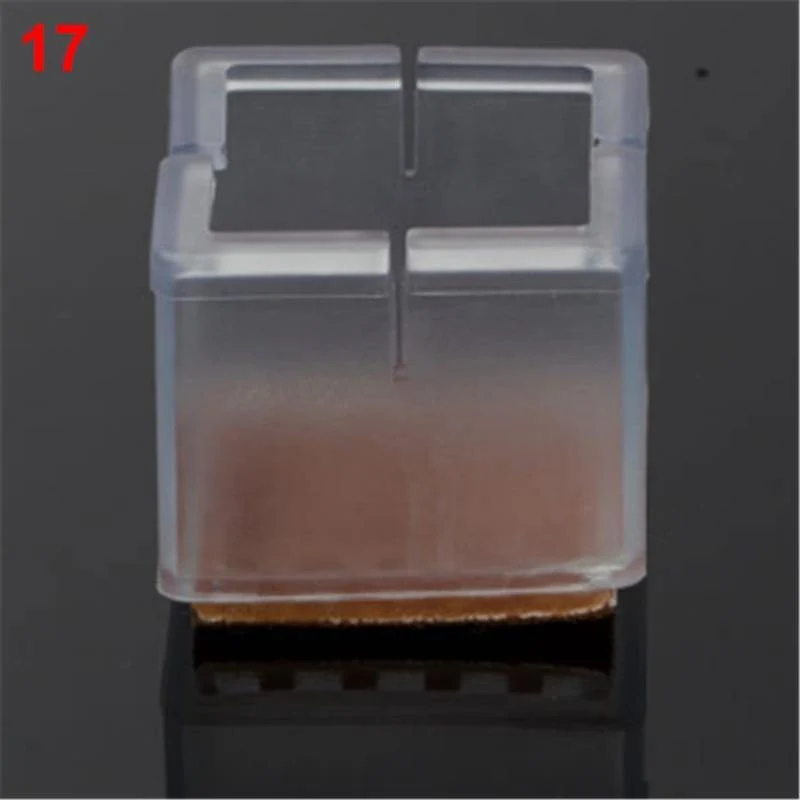 10PCs / Set Transparente rutschfeste Silikonmatte Tisch Schreibtischstühle Handschuhe Fußschutzpolster Ärmel Möbelzubehör
