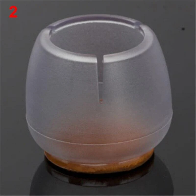 10PCs / Set Transparente rutschfeste Silikonmatte Tisch Schreibtischstühle Handschuhe Fußschutzpolster Ärmel Möbelzubehör