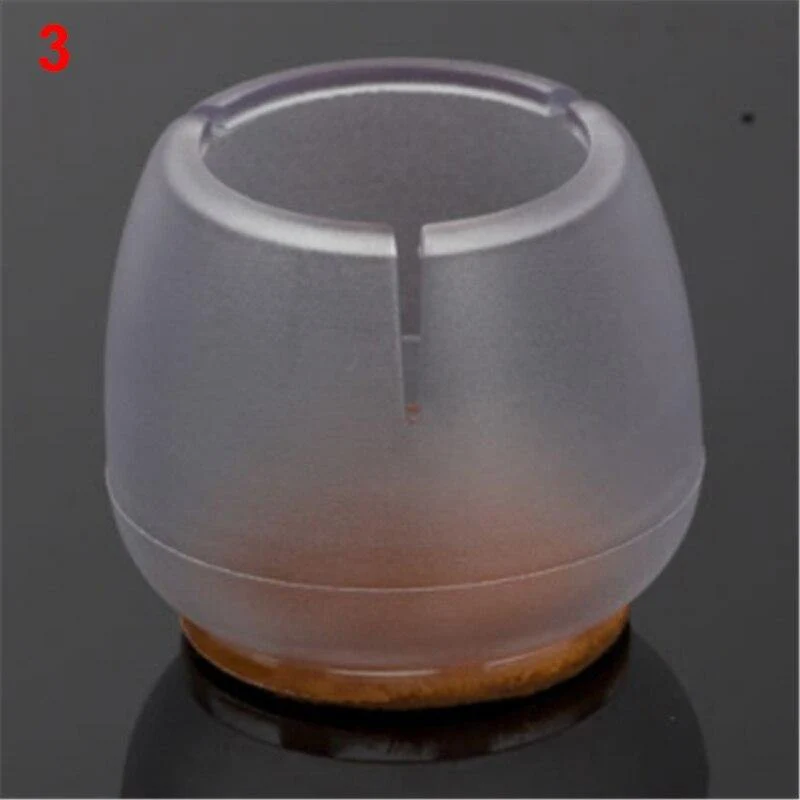 10PCs / Set Transparente rutschfeste Silikonmatte Tisch Schreibtischstühle Handschuhe Fußschutzpolster Ärmel Möbelzubehör