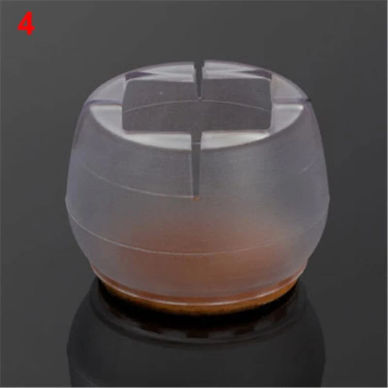 10PCs / Set Transparente rutschfeste Silikonmatte Tisch Schreibtischstühle Handschuhe Fußschutzpolster Ärmel Möbelzubehör