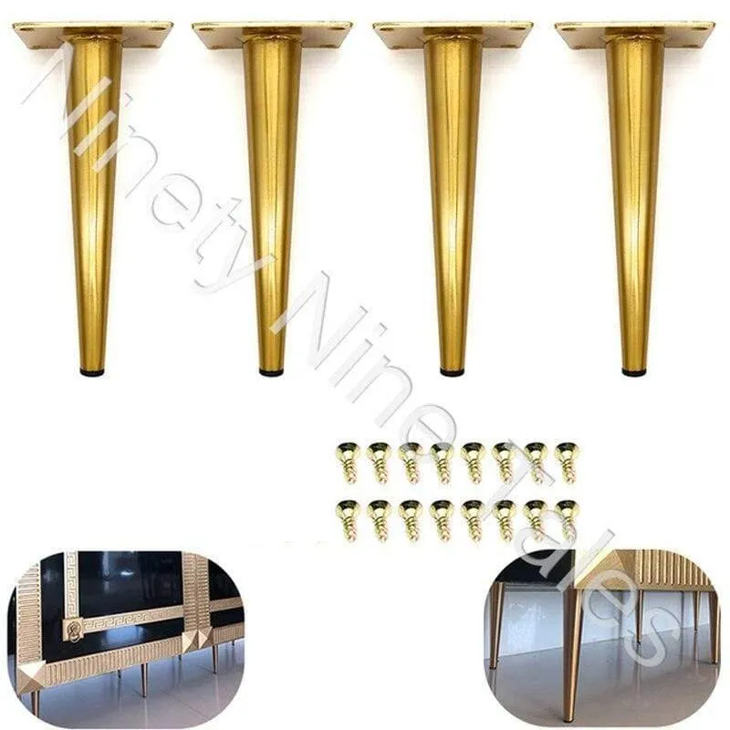 4Pcs / Set 15/20/25 / 30CM Möbelschrank Metallbeine Rundes konisches Bein DIY Möbel Sofa Tischbett Schuhschrank Schreibtischbeine