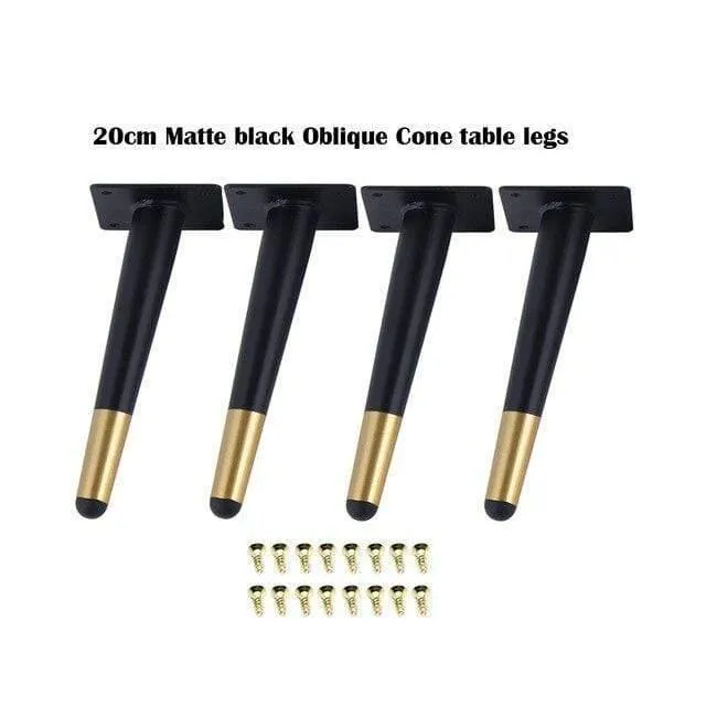 4Pcs / Set 15/20/25 / 30CM Möbelschrank Metallbeine Rundes konisches Bein DIY Möbel Sofa Tischbett Schuhschrank Schreibtischbeine