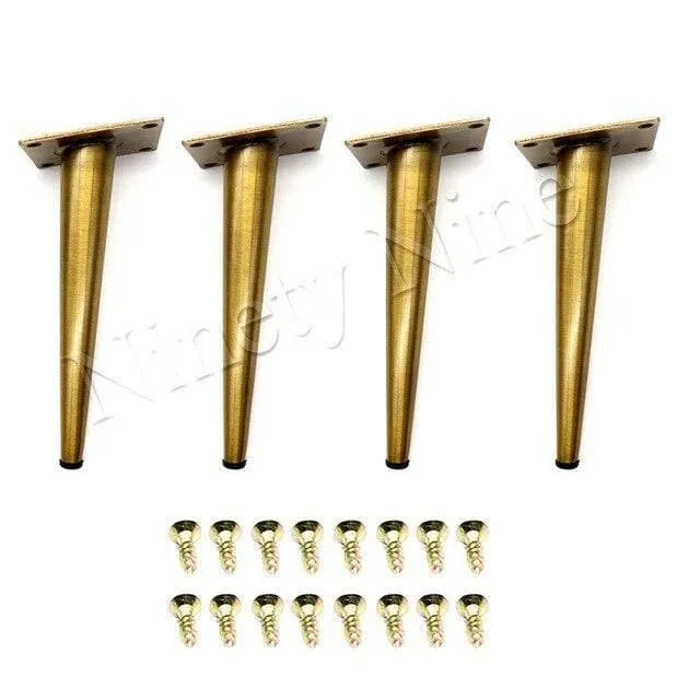 4Pcs / Set 15/20/25 / 30CM Möbelschrank Metallbeine Rundes konisches Bein DIY Möbel Sofa Tischbett Schuhschrank Schreibtischbeine