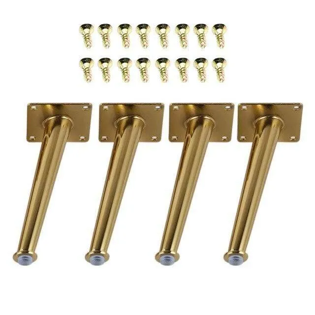 4Pcs / Set 15/20/25 / 30CM Möbelschrank Metallbeine Rundes konisches Bein DIY Möbel Sofa Tischbett Schuhschrank Schreibtischbeine