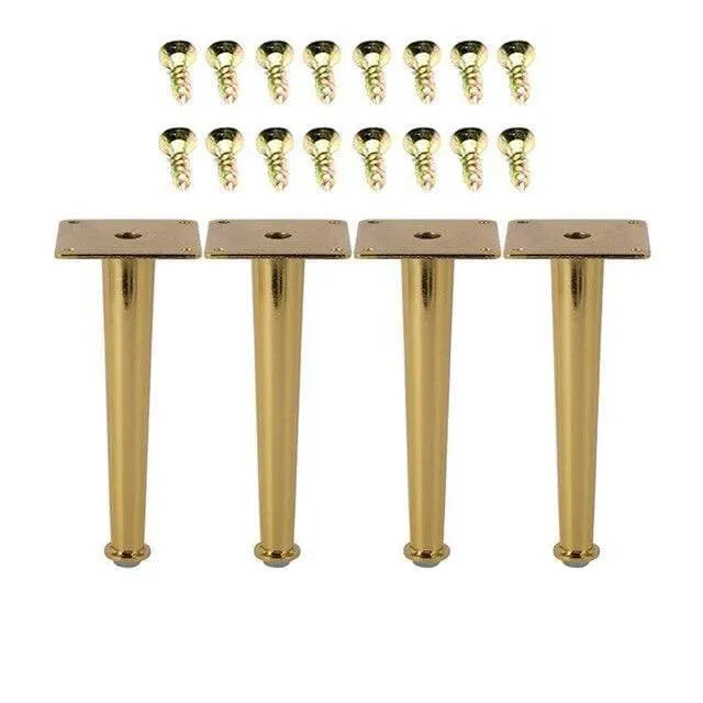 4Pcs / Set 15/20/25 / 30CM Möbelschrank Metallbeine Rundes konisches Bein DIY Möbel Sofa Tischbett Schuhschrank Schreibtischbeine