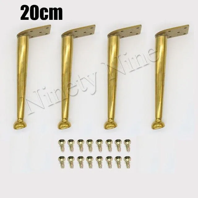 4Pcs / Set 15/20/25 / 30CM Möbelschrank Metallbeine Rundes konisches Bein DIY Möbel Sofa Tischbett Schuhschrank Schreibtischbeine