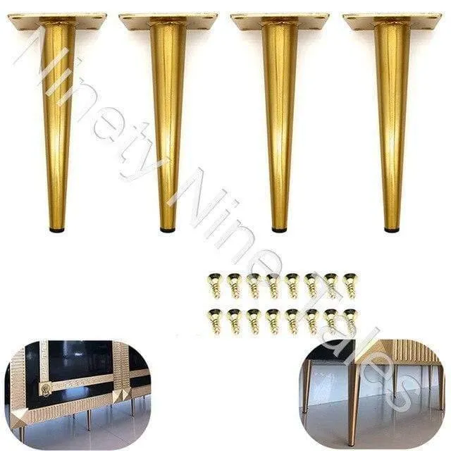 4Pcs / Set 15/20/25 / 30CM Möbelschrank Metallbeine Rundes konisches Bein DIY Möbel Sofa Tischbett Schuhschrank Schreibtischbeine