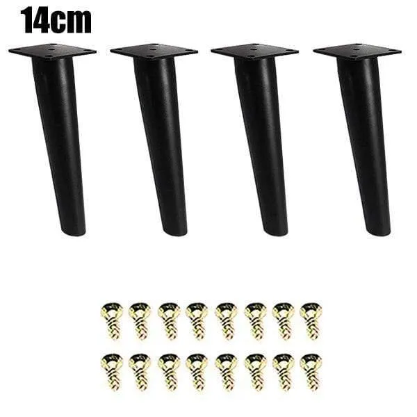 4Pcs / Set 15/20/25 / 30CM Möbelschrank Metallbeine Rundes konisches Bein DIY Möbel Sofa Tischbett Schuhschrank Schreibtischbeine