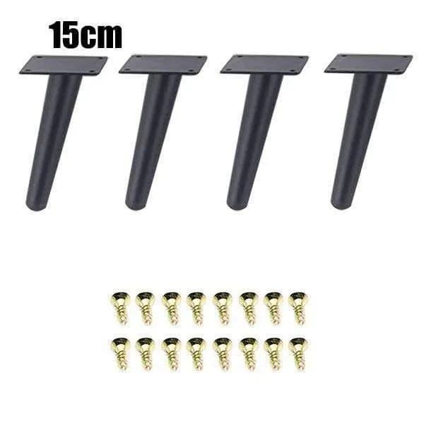 4Pcs / Set 15/20/25 / 30CM Möbelschrank Metallbeine Rundes konisches Bein DIY Möbel Sofa Tischbett Schuhschrank Schreibtischbeine
