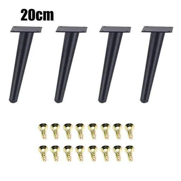 4Pcs / Set 15/20/25 / 30CM Möbelschrank Metallbeine Rundes konisches Bein DIY Möbel Sofa Tischbett Schuhschrank Schreibtischbeine