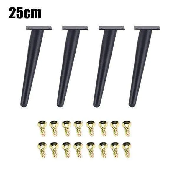 4Pcs / Set 15/20/25 / 30CM Möbelschrank Metallbeine Rundes konisches Bein DIY Möbel Sofa Tischbett Schuhschrank Schreibtischbeine