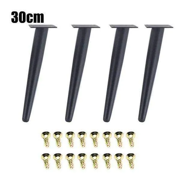 4Pcs / Set 15/20/25 / 30CM Möbelschrank Metallbeine Rundes konisches Bein DIY Möbel Sofa Tischbett Schuhschrank Schreibtischbeine