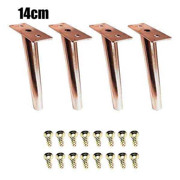 4Pcs / Set 15/20/25 / 30CM Möbelschrank Metallbeine Rundes konisches Bein DIY Möbel Sofa Tischbett Schuhschrank Schreibtischbeine