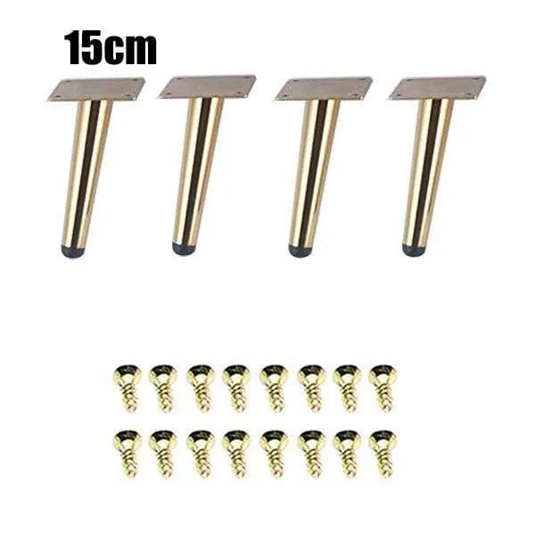 4Pcs / Set 15/20/25 / 30CM Möbelschrank Metallbeine Rundes konisches Bein DIY Möbel Sofa Tischbett Schuhschrank Schreibtischbeine
