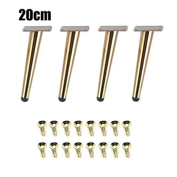 4Pcs / Set 15/20/25 / 30CM Möbelschrank Metallbeine Rundes konisches Bein DIY Möbel Sofa Tischbett Schuhschrank Schreibtischbeine
