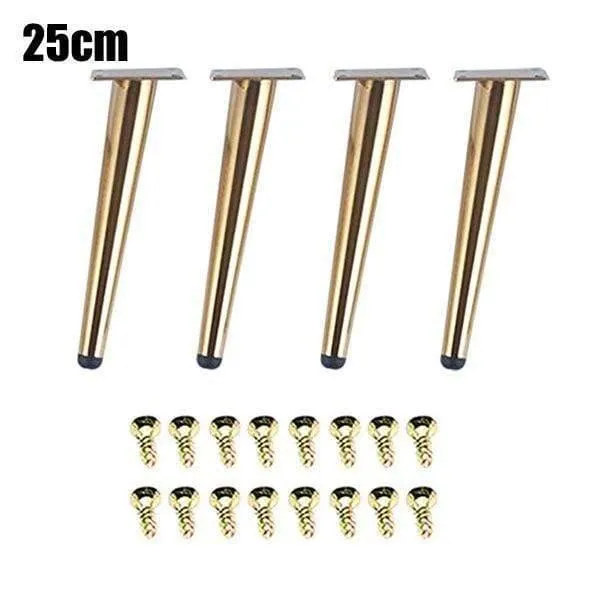 4Pcs / Set 15/20/25 / 30CM Möbelschrank Metallbeine Rundes konisches Bein DIY Möbel Sofa Tischbett Schuhschrank Schreibtischbeine