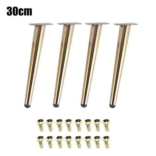 4Pcs / Set 15/20/25 / 30CM Möbelschrank Metallbeine Rundes konisches Bein DIY Möbel Sofa Tischbett Schuhschrank Schreibtischbeine