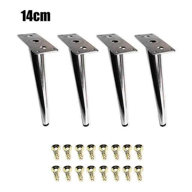 4Pcs / Set 15/20/25 / 30CM Möbelschrank Metallbeine Rundes konisches Bein DIY Möbel Sofa Tischbett Schuhschrank Schreibtischbeine