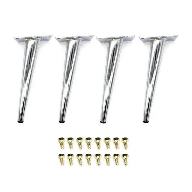 4Pcs / Set 15/20/25 / 30CM Möbelschrank Metallbeine Rundes konisches Bein DIY Möbel Sofa Tischbett Schuhschrank Schreibtischbeine