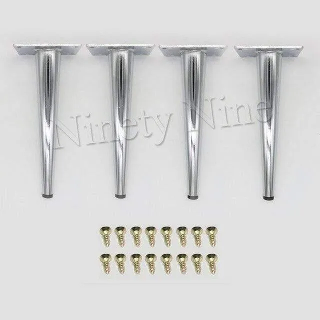 4Pcs / Set 15/20/25 / 30CM Möbelschrank Metallbeine Rundes konisches Bein DIY Möbel Sofa Tischbett Schuhschrank Schreibtischbeine
