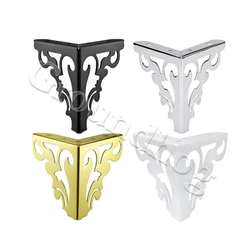 4St. / Set Metall Polierte Sofastuhlbeine 15 / 12cm Modern Hollow Patten Tischschrank Bettfüße Möbelzubehör