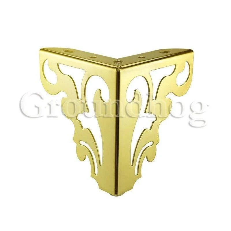 4St. / Set Metall Polierte Sofastuhlbeine 15 / 12cm Modern Hollow Patten Tischschrank Bettfüße Möbelzubehör