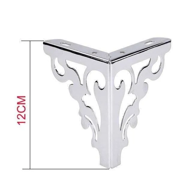 4St. / Set Metall Polierte Sofastuhlbeine 15 / 12cm Modern Hollow Patten Tischschrank Bettfüße Möbelzubehör