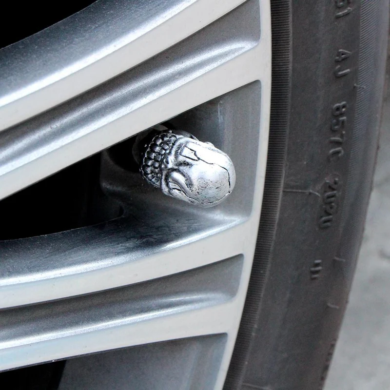 4 Teile/satz Universal Schädel Auto Auto Rad Reifen Ventilschaftkappen Staubschutz Modifizierte Reifenventilkappe für Auto, Motorrad und Fahrrad