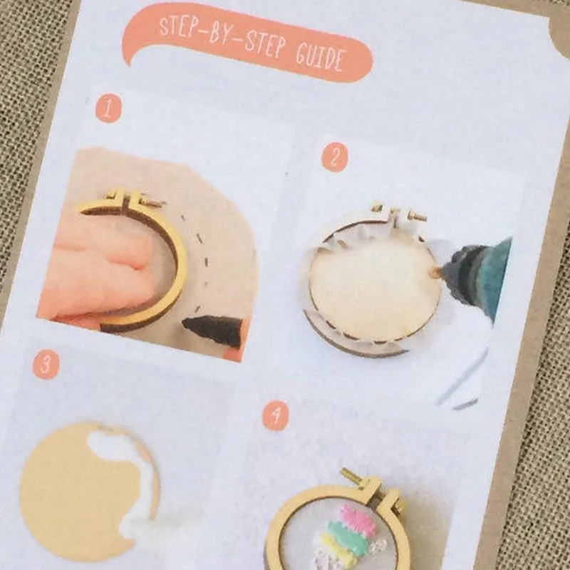 Mini Holzrahmen / Ring Stickrahmen Kreuzstich Nähen Kunstwerke für Tasche Kleidung Nähen