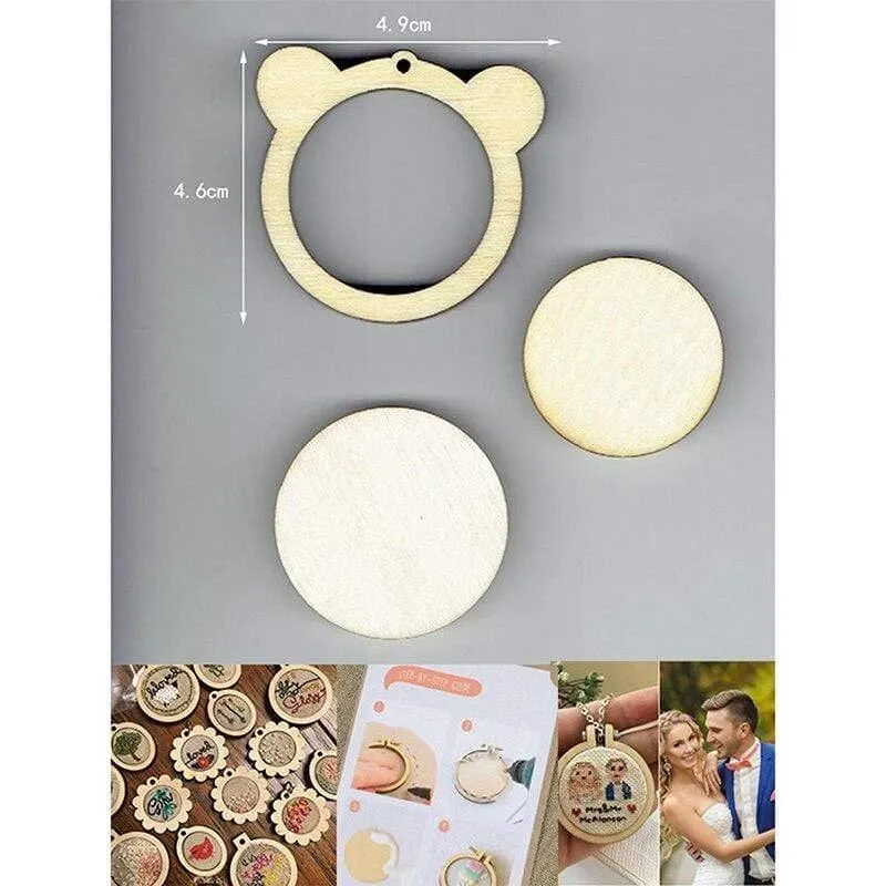 Mini Holzrahmen / Ring Stickrahmen Kreuzstich Nähen Kunstwerke für Tasche Kleidung Nähen