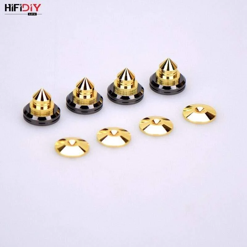 HIFIDIY LIVE 4 Sets oder 4 PCS Lautsprecher Stand Füße Fuß Pad Reinem Kupfer Silber Lautsprecher Box Spikes Kegel Boden fuß Nagel M28 * 26