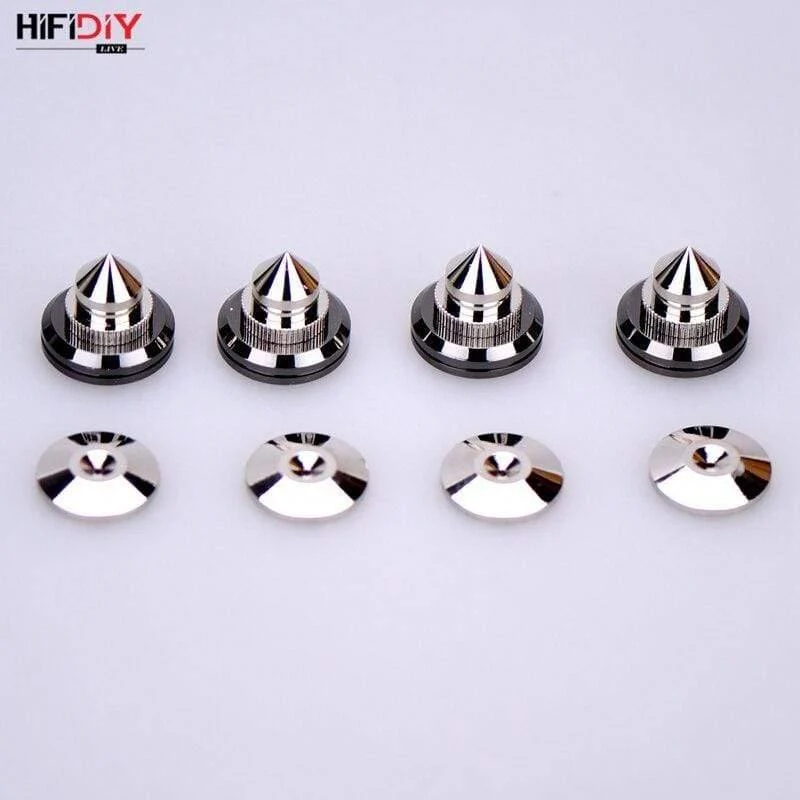 HIFIDIY LIVE 4 Sets oder 4 PCS Lautsprecher Stand Füße Fuß Pad Reinem Kupfer Silber Lautsprecher Box Spikes Kegel Boden fuß Nagel M28 * 26