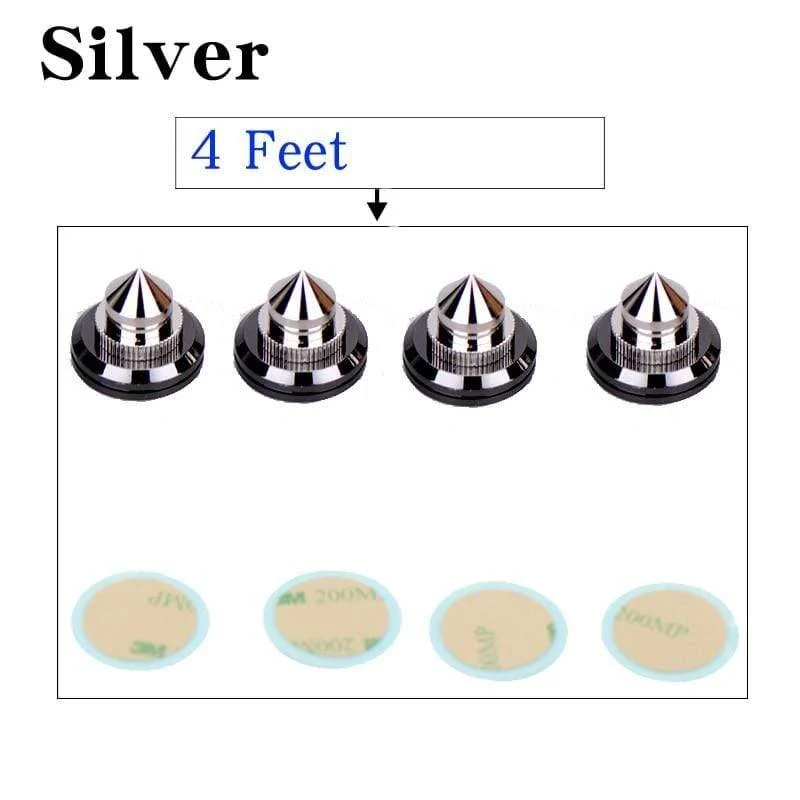 HIFIDIY LIVE 4 Sets oder 4 PCS Lautsprecher Stand Füße Fuß Pad Reinem Kupfer Silber Lautsprecher Box Spikes Kegel Boden fuß Nagel M28 * 26
