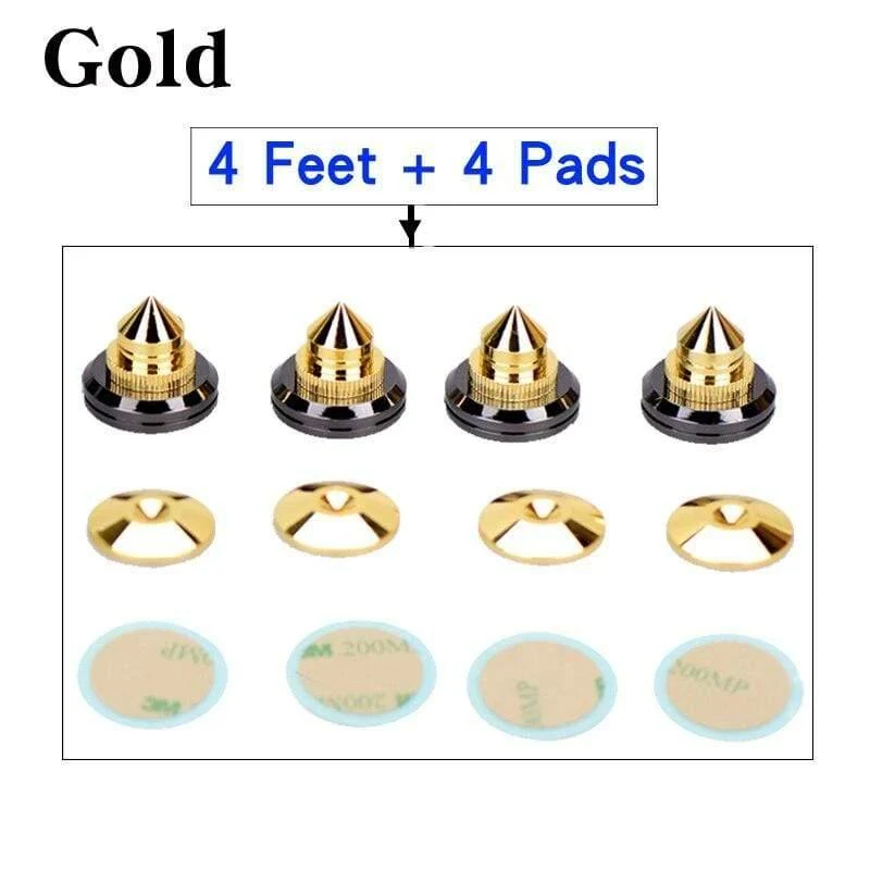 HIFIDIY LIVE 4 Sets oder 4 PCS Lautsprecher Stand Füße Fuß Pad Reinem Kupfer Silber Lautsprecher Box Spikes Kegel Boden fuß Nagel M28 * 26