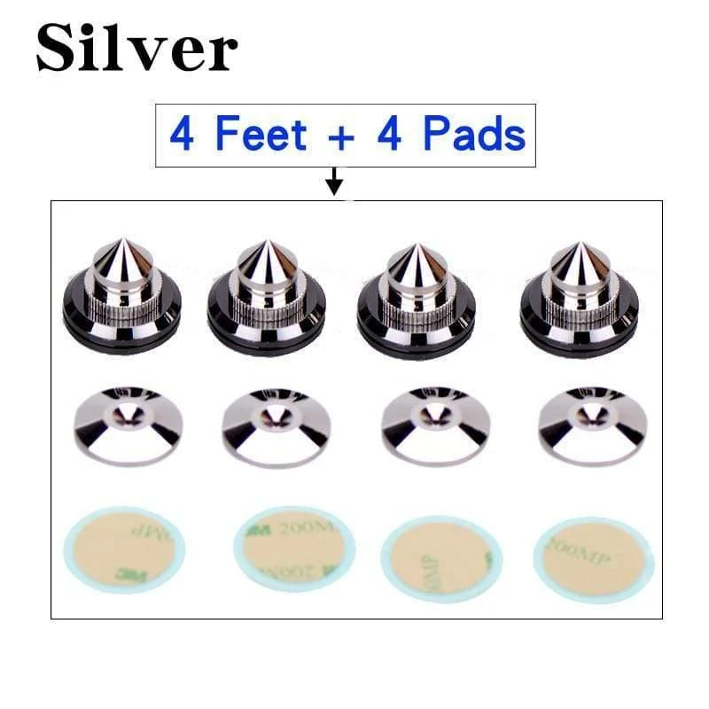 HIFIDIY LIVE 4 Sets oder 4 PCS Lautsprecher Stand Füße Fuß Pad Reinem Kupfer Silber Lautsprecher Box Spikes Kegel Boden fuß Nagel M28 * 26