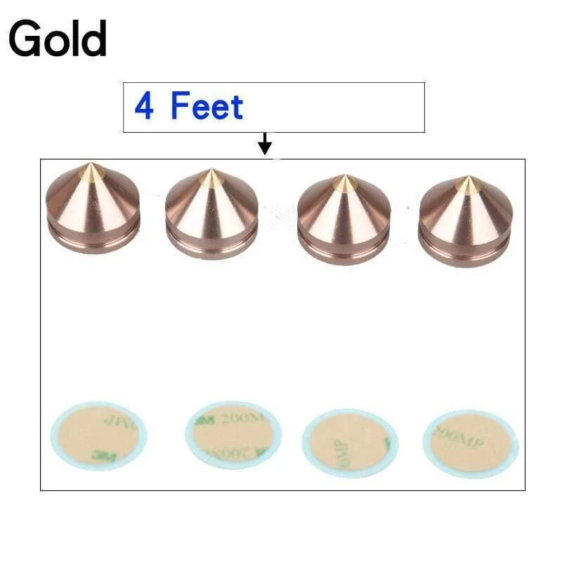 HIFIDIY LIVE 4PCS 4Sets Lautsprecher Stand Füße Fuß Pad Aluminium Legierung Metall (NICHT Natürliche Holz) Spikes Kegel Boden Fuß Nagel M23*20