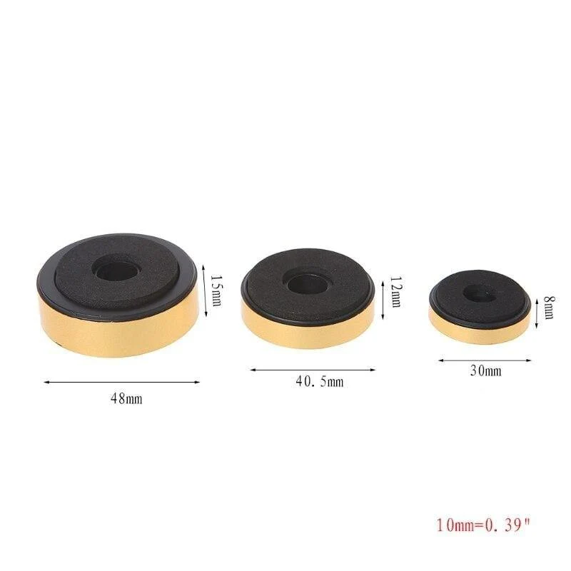 12-teilige Stoßdämpfungsdämpfung für Audio-Stereo-Lautsprecher Verstärker-Fußpolster