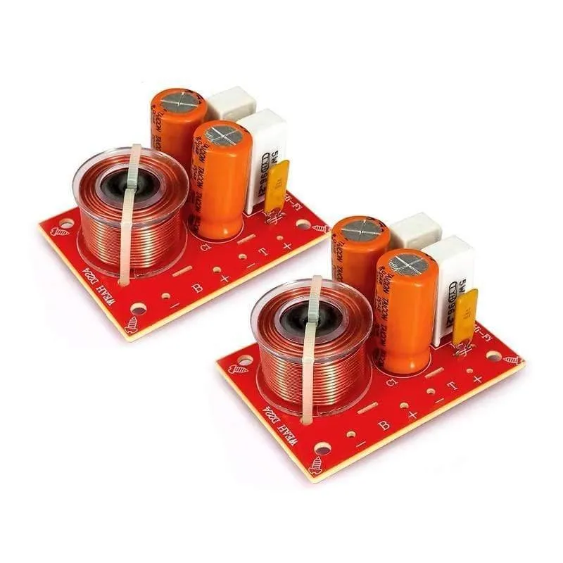 2PCS 2 Weg 80W DIY Lautsprecher Filter Schaltung Treable Bass Frequenz Teiler Heimkino Hifi Stereo Audio Crossover filter