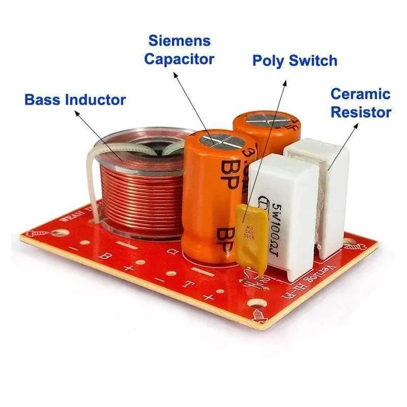 2PCS 2 Weg 80W DIY Lautsprecher Filter Schaltung Treable Bass Frequenz Teiler Heimkino Hifi Stereo Audio Crossover filter