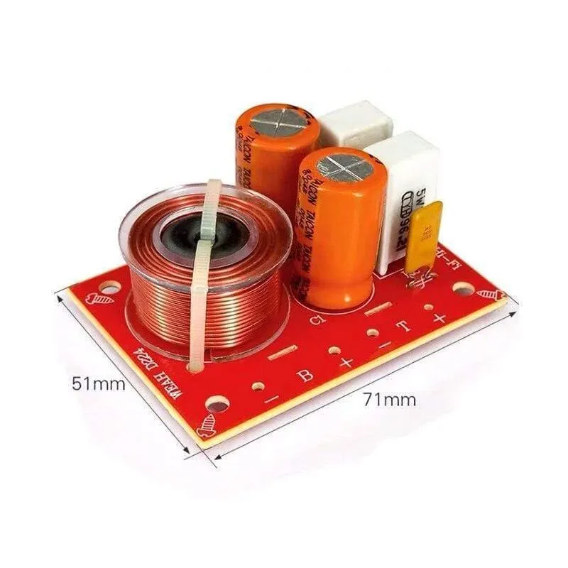 2PCS 2 Weg 80W DIY Lautsprecher Filter Schaltung Treable Bass Frequenz Teiler Heimkino Hifi Stereo Audio Crossover filter
