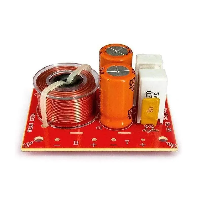 2PCS 2 Weg 80W DIY Lautsprecher Filter Schaltung Treable Bass Frequenz Teiler Heimkino Hifi Stereo Audio Crossover filter