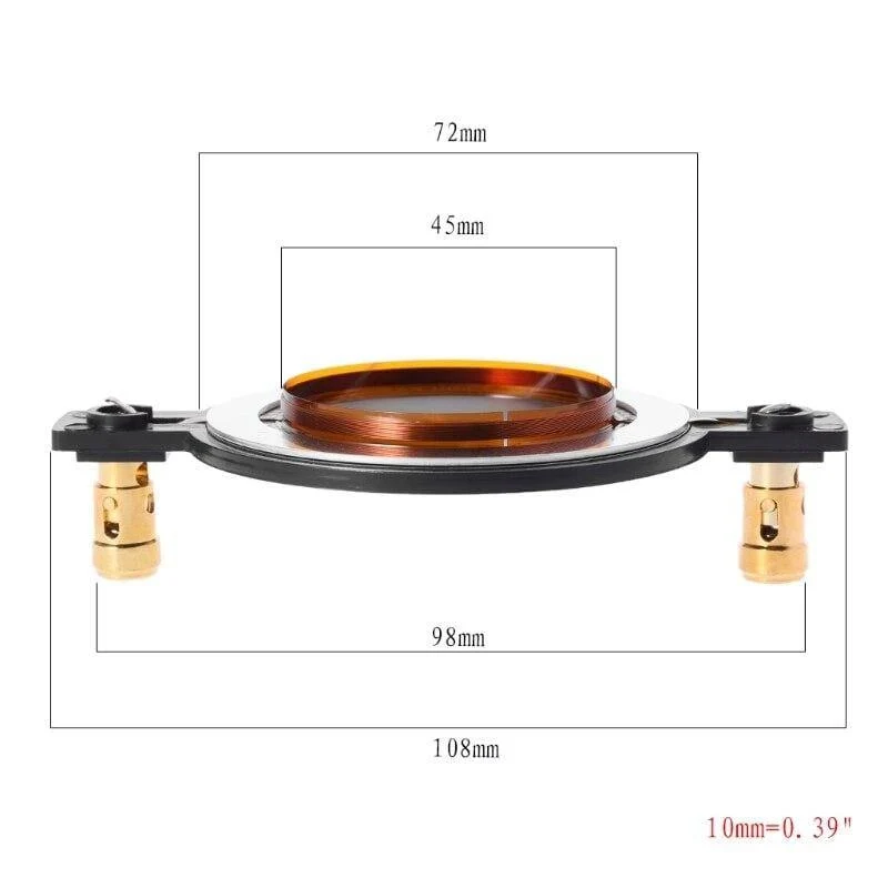 EY Audio Lautsprecher Titanium Film 44.4,44.5 Core Treble Voice Coil Reel Tweeter Zubehör