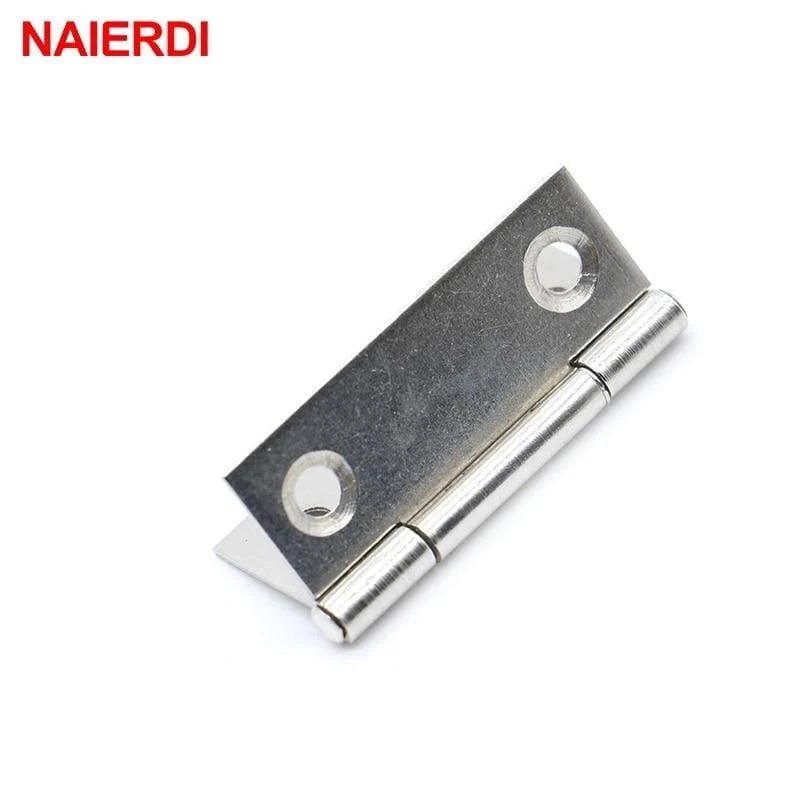 20 Stück Schrank Scharniere 1.5 Zoll Edelstahl Mini Schublade Schmuckschatulle Silber Türscharnier für Dekoration Möbel Hardware