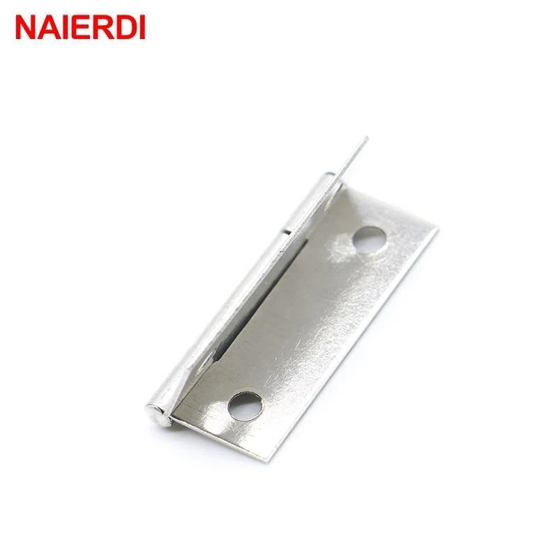 20 Stück Schrank Scharniere 1.5 Zoll Edelstahl Mini Schublade Schmuckschatulle Silber Türscharnier für Dekoration Möbel Hardware