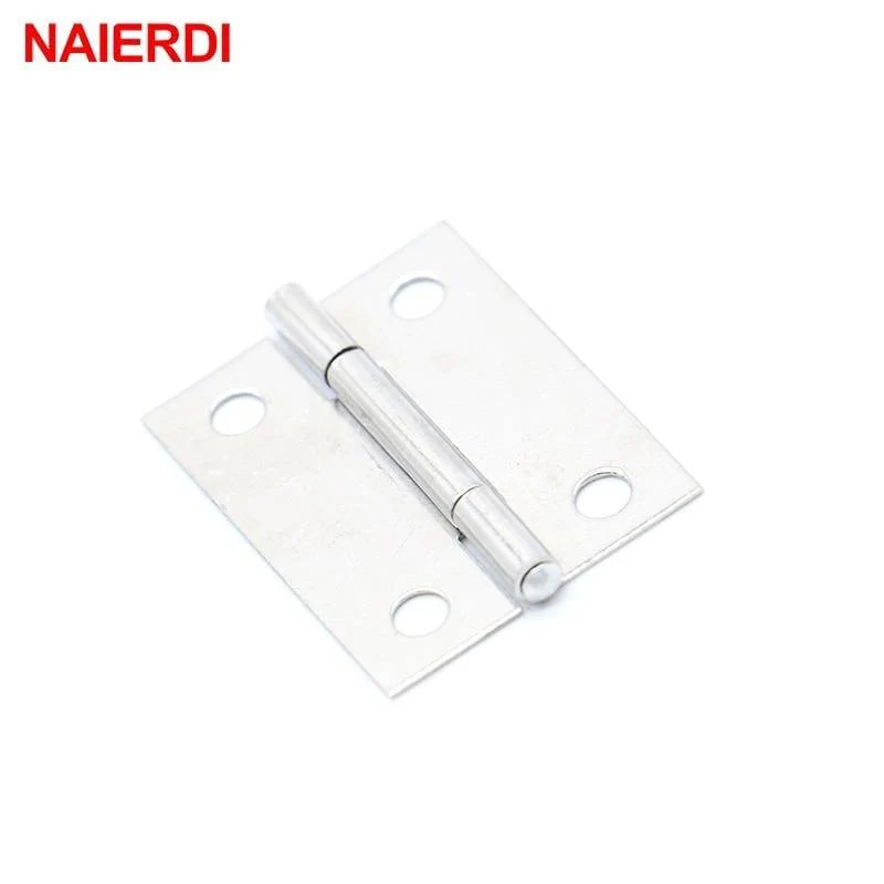 20 Stück Schrank Scharniere 1.5 Zoll Edelstahl Mini Schublade Schmuckschatulle Silber Türscharnier für Dekoration Möbel Hardware