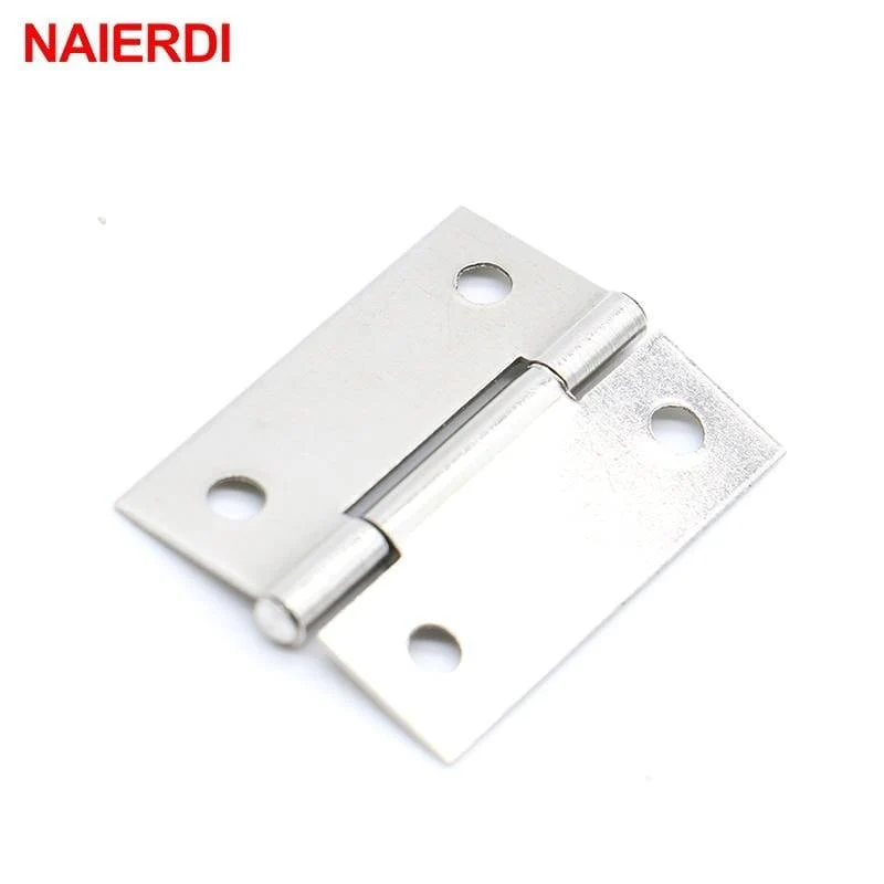 20 Stück Schrank Scharniere 1.5 Zoll Edelstahl Mini Schublade Schmuckschatulle Silber Türscharnier für Dekoration Möbel Hardware