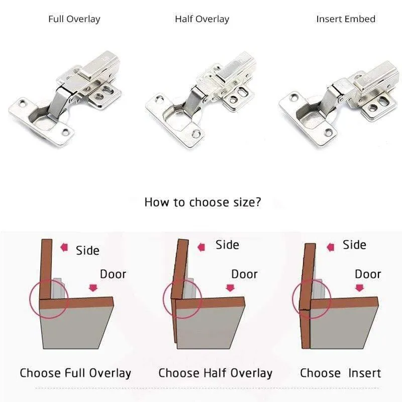 F-Serie Rostfreies Eisen Hydraulisches Scharnier Eisenkern Dämpfer Puffer Schrankscharniere Schranktürscharniere Soft-Close-Hardware